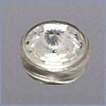 CRYSTAL RIVOLI BUTTON IN SILVER SETTING 